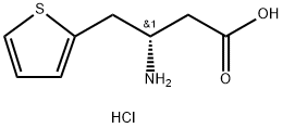S-3-氨基-4-(2-噻吩基)丁酸盐酸盐,332061-90-2,结构式