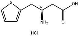 (R)-3-アミノ-4-(チオフェン-2-イル)ブタン酸塩酸塩 化学構造式