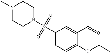 2-エトキシ-5-[(4-メチルピペラジノ)スルホニル]ベンズアルデヒド 化学構造式