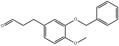 3-(3-Benzyloxy-4-Methoxyphenyl)propanal, 333754-90-8, 结构式