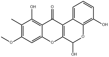 4,6,11-三羟基-9-甲氧基-10-甲基-[1]苯并吡喃并[3,4-B][1]苯并吡喃-12(6H)-酮, 333798-10-0, 结构式
