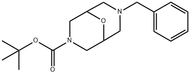 TERT-BUTYL 7-BENZYL-9-OXA-3,7-DIAZABICYCLO[3.3.1]NONANE-3-CARBOXYLATE 结构式