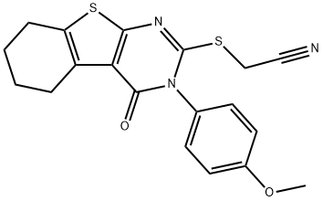 337349-54-9 2-[[3,4,5,6,7,8-六氢-3-(4-甲氧基苯基)-4-氧代[1]苯并噻吩并[2,3-D]嘧啶-2-基]硫代]-乙腈