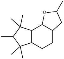 8h-Indeno.(.4,5-B.).Furan,2,3,3a,4,5,5a,6,7,8a,9-Decahydro,6,6,7,8,8-Hexamethyl Struktur