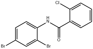 N-(2,4-ジブロモフェニル)-2-クロロベンズアミド 化学構造式