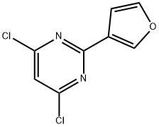 4,6-Dichloro-2-(3-furanyl)pyrimidine Struktur