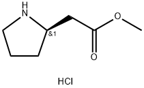 2-(ピロリジン-2-イル)酢酸(R)-メチル塩酸塩 化学構造式