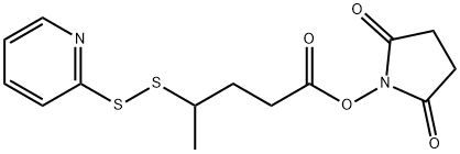 N-succiniMidyl 4-(2-pyridyldithio)pentanoate 化学構造式