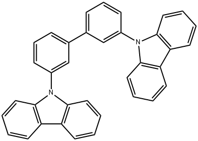 3,3'-ジ(9H-カルバゾール-9-イル)-1,1'-ビフェニル 化学構造式