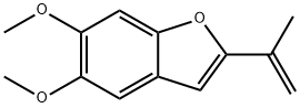 5,6-ジメトキシ-2-イソプロペニルベンゾフラン 化学構造式