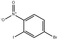 4-ブロモ-2-ヨード-1-ニトロベンゼン 化学構造式
