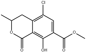 5-Chloro-3,4-dihydro-8-hydroxy-3-Methyl-1-oxo-1H-2-benzopyran-7-carboxylic Acid Methyl Ester Structure