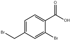 2-broMo-4-(broMoMethyl)benzoic acid 化学構造式