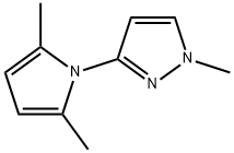 3-(2,5-二甲基吡咯)-1-甲基吡唑, 34605-66-8, 结构式