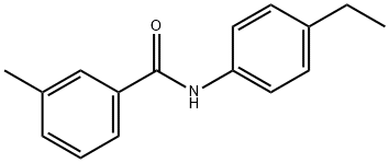 N-(4-エチルフェニル)-3-メチルベンズアミド 化学構造式