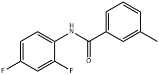 N-(2,4-二氟苯基)-3-甲基苯甲酰胺, 346720-21-6, 结构式