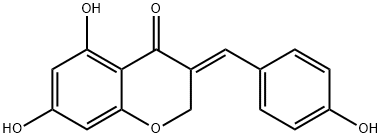 (E)-5,7-二羟基-3-(4-羟基苯亚甲基)色满-4-酮 结构式