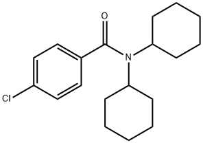 4-クロロ-N,N-ジシクロヘキシルベンズアミド 化学構造式