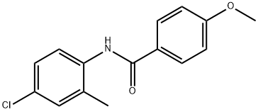 N-(4-クロロ-2-メチルフェニル)-4-メトキシベンズアミド 化学構造式
