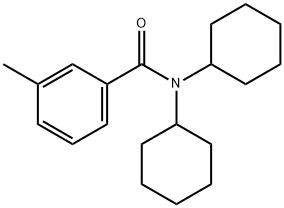 N,N-ジシクロヘキシル-3-メチルベンズアミド 化学構造式