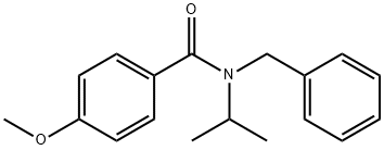 N-ベンジル-N-イソプロピル-4-メトキシベンズアミド 化学構造式