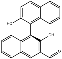 R-2,2'-dihydroxy-[1,1'-Binaphthalene]-3-carboxaldehyde Struktur