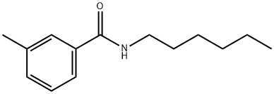 N-N-ヘキシル-3-メチルベンズアミド 化学構造式