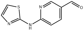 6 - (2 - 噻唑基氨基)吡啶-3 - 甲醛, 350511-13-6, 结构式