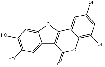 2,4,8,9-Tetrahydroxy-6H-benzofuro[3,2-c][1]benzopyran-6-one Structure