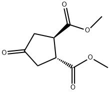 1,2-Cyclopentanedicarboxylic acid, 4-oxo-, 1,2-diMethyl ester, (1R,2R)- Struktur