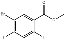 5-ブロモ-2,4-ジフルオロ安息香酸メチル 化学構造式
