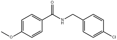 N-(4-クロロベンジル)-4-メトキシベンズアミド 化学構造式