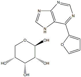 6-(2-呋喃基)-9-BETA-D-呋喃核糖基-9H-嘌呤 结构式