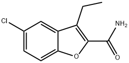 5-氯-3-乙基苯并呋喃-2-甲酰胺, 35350-98-2, 结构式