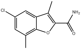 5-氯-3,7-二甲基苯并呋喃-2-甲酰胺, 35351-30-5, 结构式