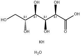 D-葡萄糖酸钾一水合物 结构式