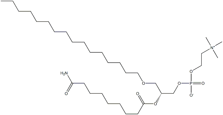 1-hexadecyl-2-azelaoyl-sn-glycero-3-phosphocholine Struktur