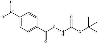 (4-硝基苄基)氧基氨基甲酸叔丁酯 结构式