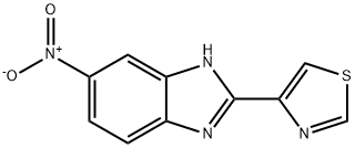 6-硝基-2-(4-噻唑基)-1H-苯并咪唑 结构式