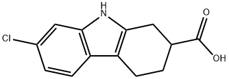 1H-Carbazole-2-carboxylic acid, 7-chloro-2,3,4,9-tetrahydro- Struktur