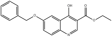 6-Benzyloxy-4-hydroxy-quinoline-3-carboxylic acid ethyl ester 结构式