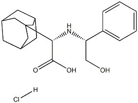(alphaS)-alpha-[[(1R)-2-Hydroxy-1-phenylethyl]aMino]-tricyclo[3.3.1.1(3,7)]decane-1-acetic acid hydrochloride Structure