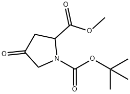 4-OXO-PYRROLIDINE-1,2-DICARBOXYLIC ACID 1-TERT-BUTYL ESTER 2-METHYL ESTER Struktur