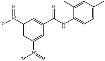 N-(2,4-二甲基苯基)-3,5-二硝基苯甲酰胺 结构式