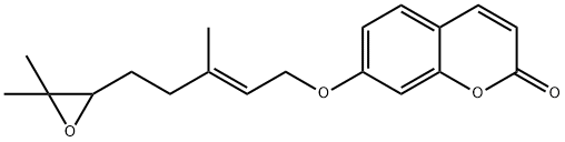 7-[[(2E)-5-(3,3-Dimethyl-2-oxiranyl)-3-methyl-2-penten-1-yl]oxy]-2H-1-benzopyran-2-one 化学構造式
