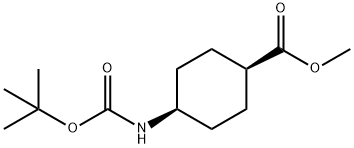 顺式-4-(BOC-氨基)环己烷羧酸甲酯 结构式