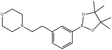4-(3-(4,4,5,5-TETRAMETHYL-1,3,2-DIOXABOROLAN-2-YL)PHENETHYL)MORPHOLINE, 364794-82-1, 结构式