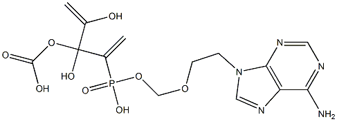 (((2-(6-aMino-9H-purin-9-yl)ethoxy)Methyl)phosphoryl)bis(oxy)bis(Methylene) isopropyl dicarbonate Structure