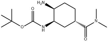 tert-butyl (1R,2S,5S)-2-aMino-5-(diMethylcarbaMoyl)cyclohexylcarbaMate Structure