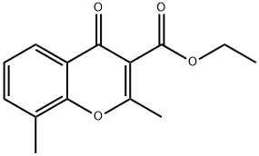 Ethyl 2,8-diMethyl-4-oxo-4H-chroMene-3-carboxylate Struktur